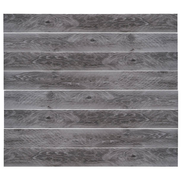 MatrixStoneUSA 5" W x 46.5" L Reclaimed Peel and Stick Solid Wood Wall